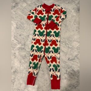 Disney Red and Green Mickey Mouse Kids Footie